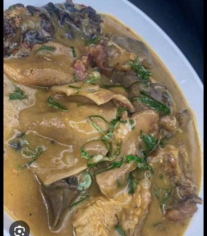 Nsala Soup and poundo