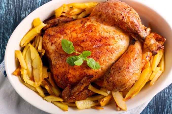 Full chicken and chips
