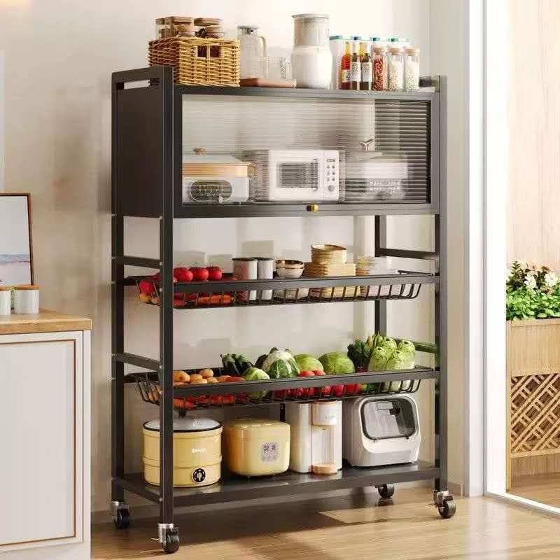 Multi-tiered Multifunctional Storage Rack with Cover Type A