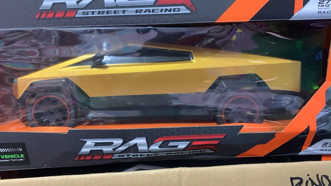 Yellow ESD Rage Street Racing RC Cybertruck toy car