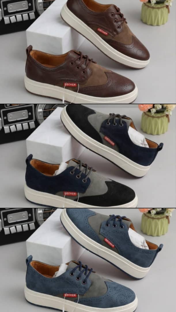 brogue-style casual sneakers
