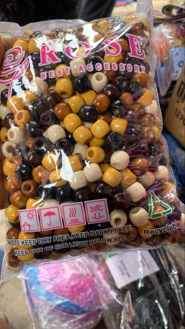 plastic hair beads