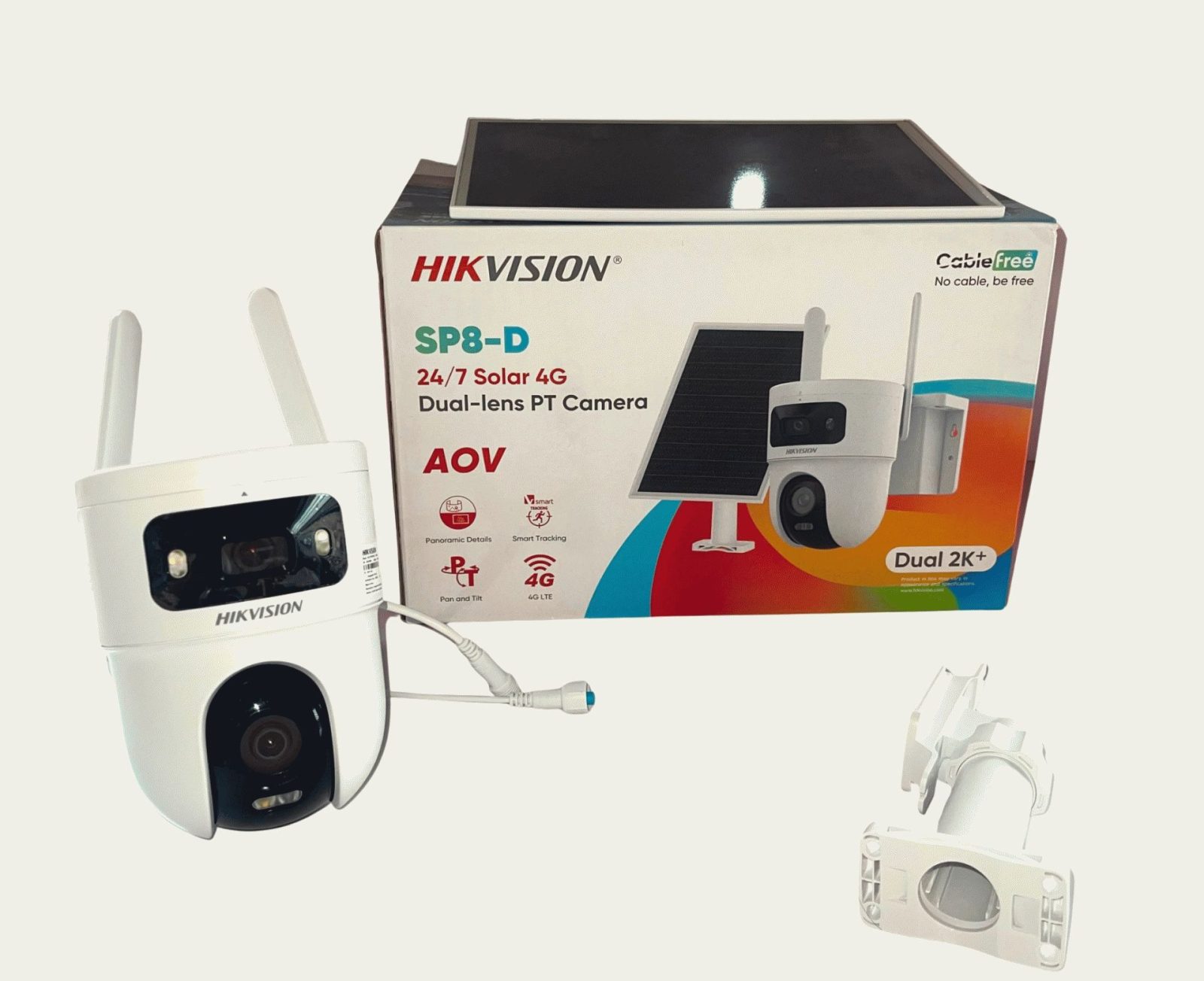 Hikvision double lens solar cctv