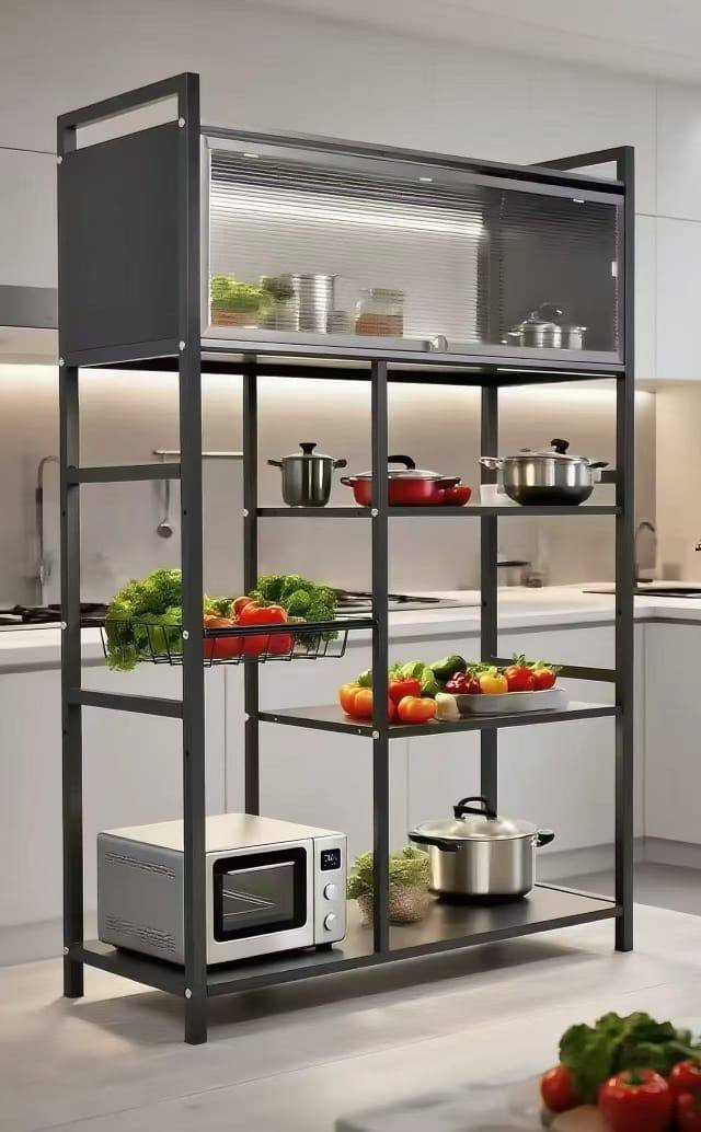 Multi-tiered Multifunctional Storage Rack with Cover Type C