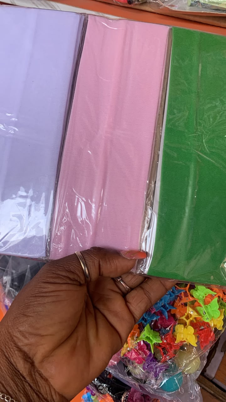 folded plain-colored fabric