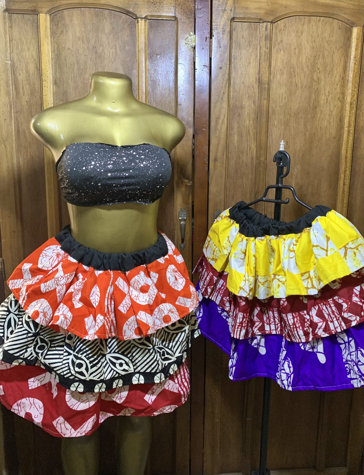 BBL SKIRT (orange, cream, red)