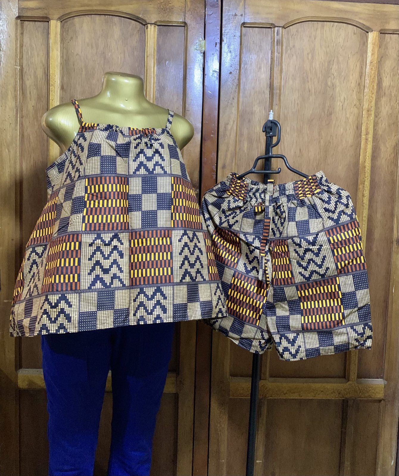 Ankara two piece (brown
