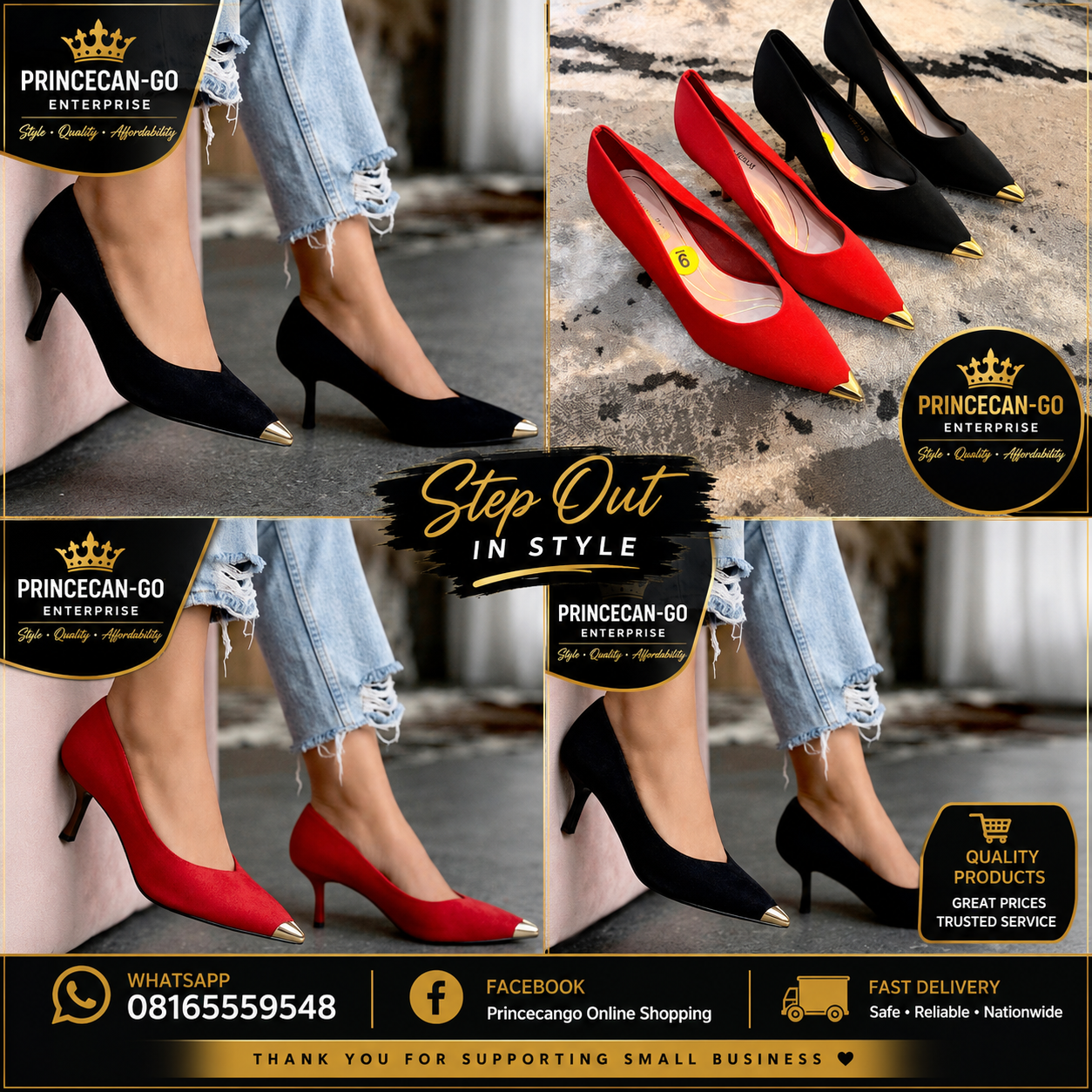 Classic Pointed-Toe Kitten Heels