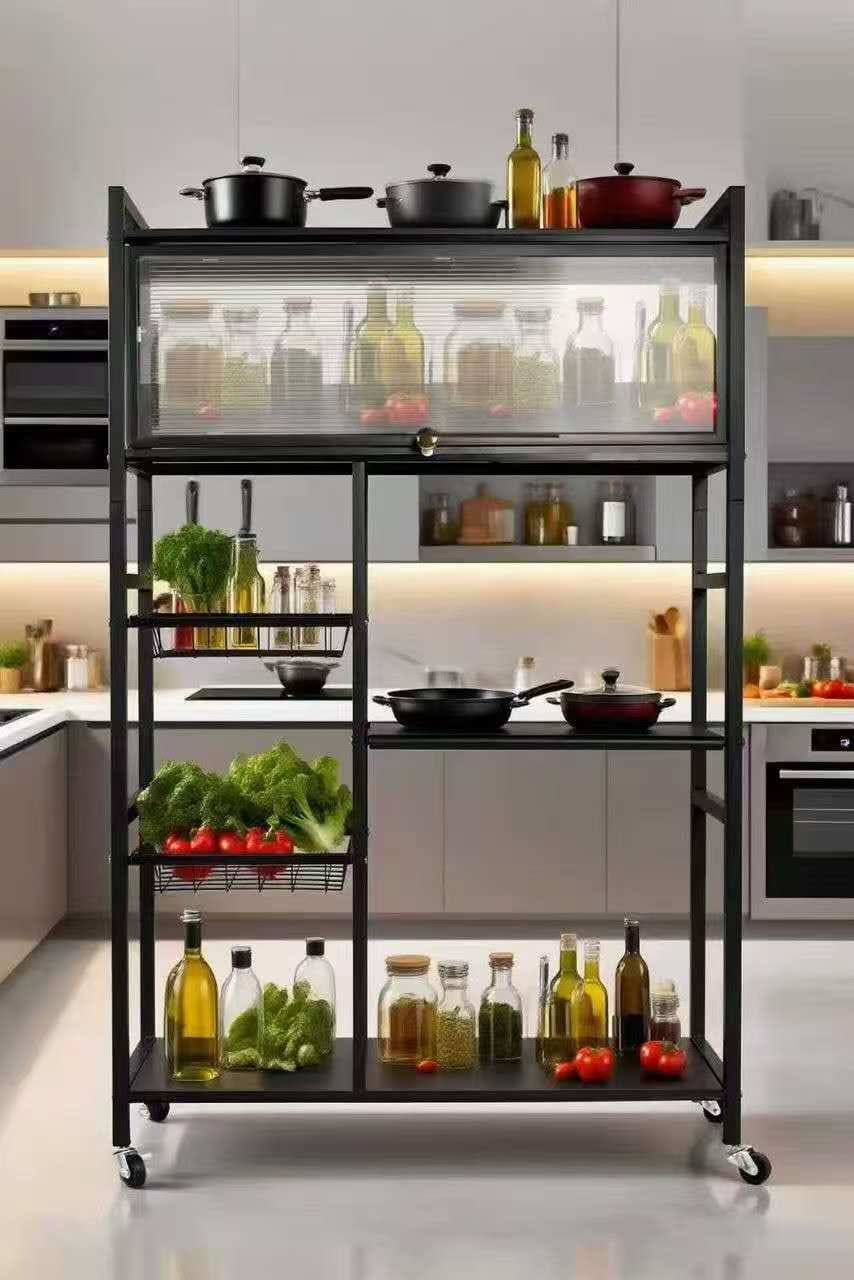 Multi-tiered Multifunctional Storage Rack with Cover Type B