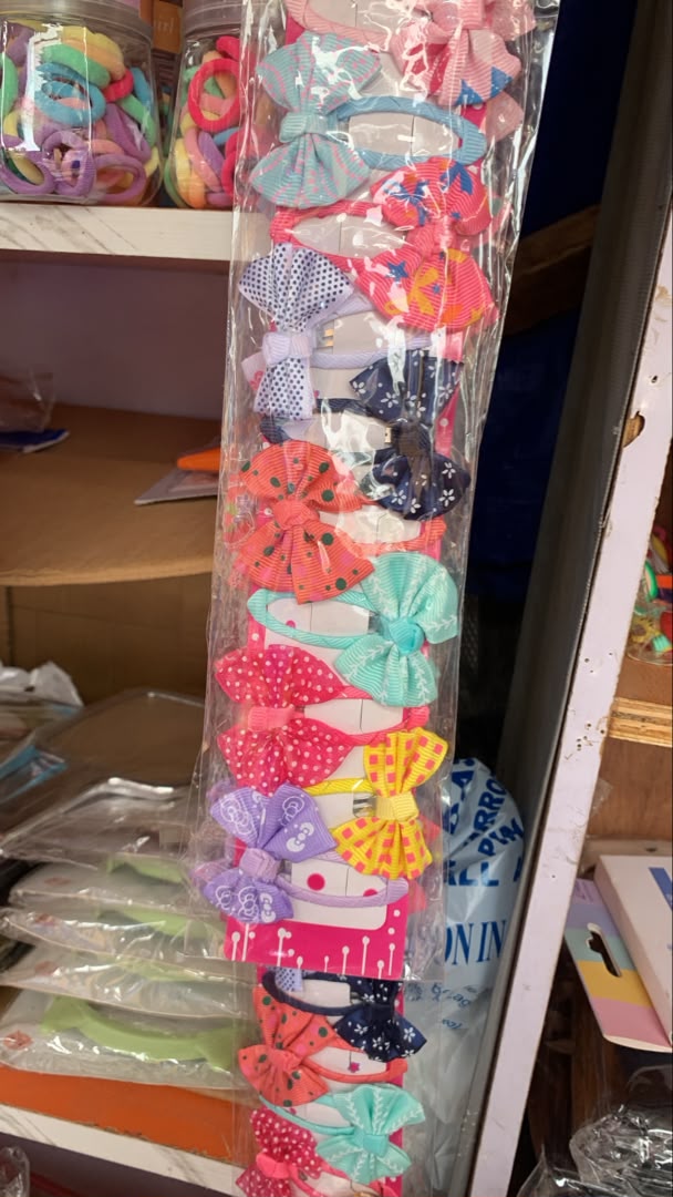 ribbon bow hair clips