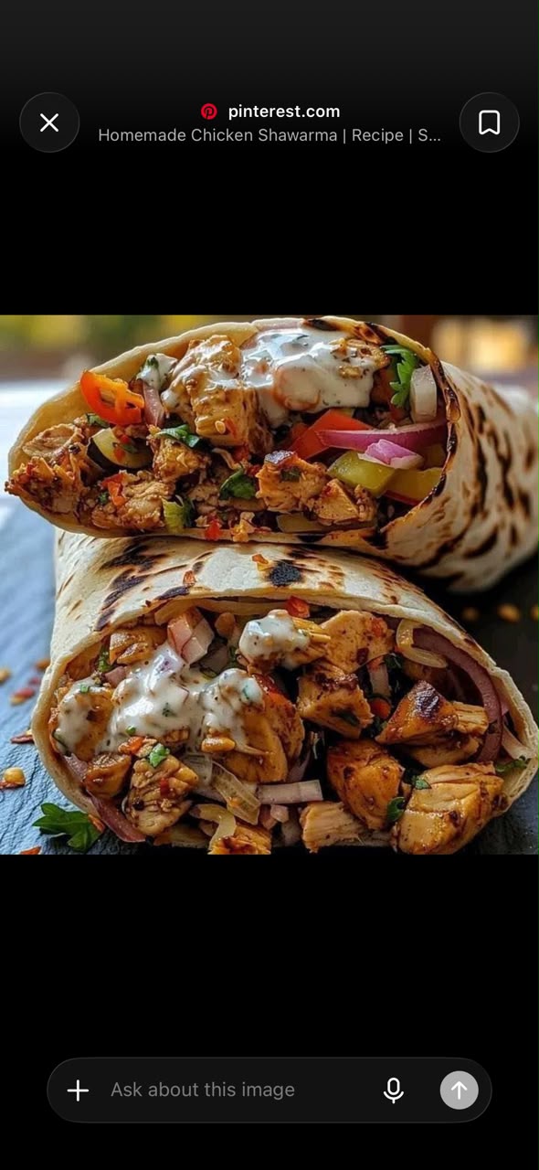 Chicken shawarma with two hot dog