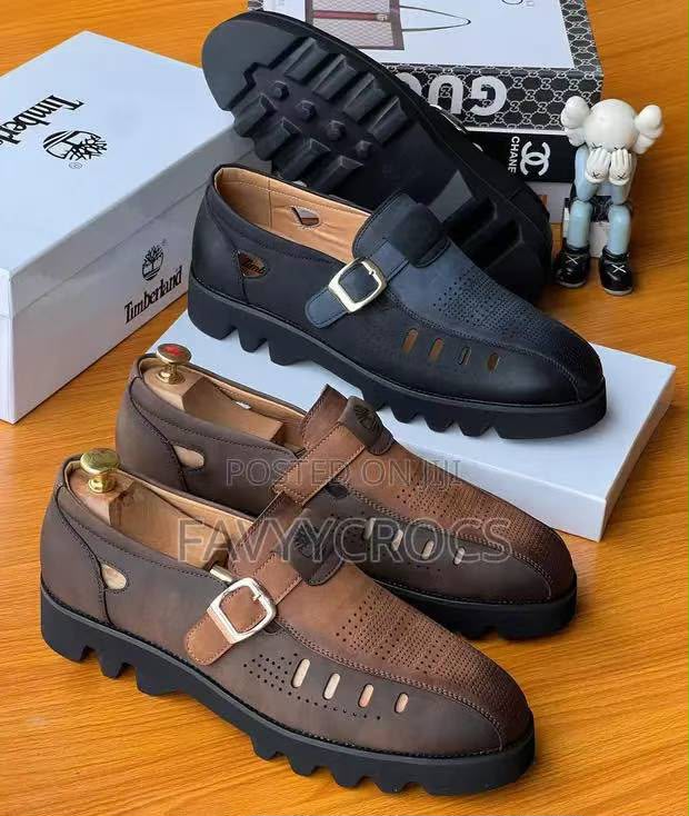 Cutout Buckle Loafers