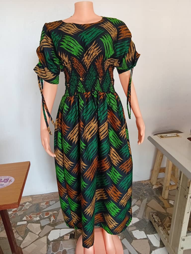 Waist Smokey Ankara gown