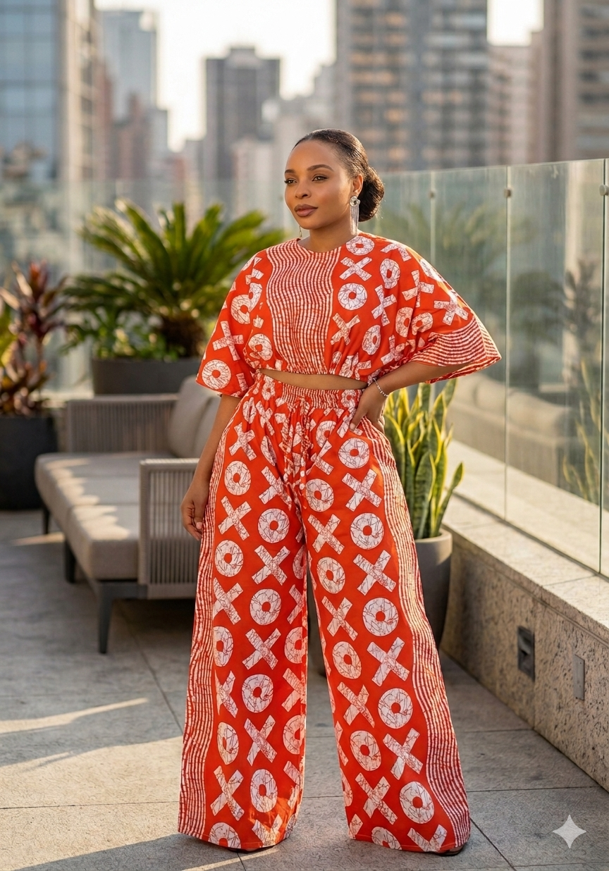 Long two piece (orange