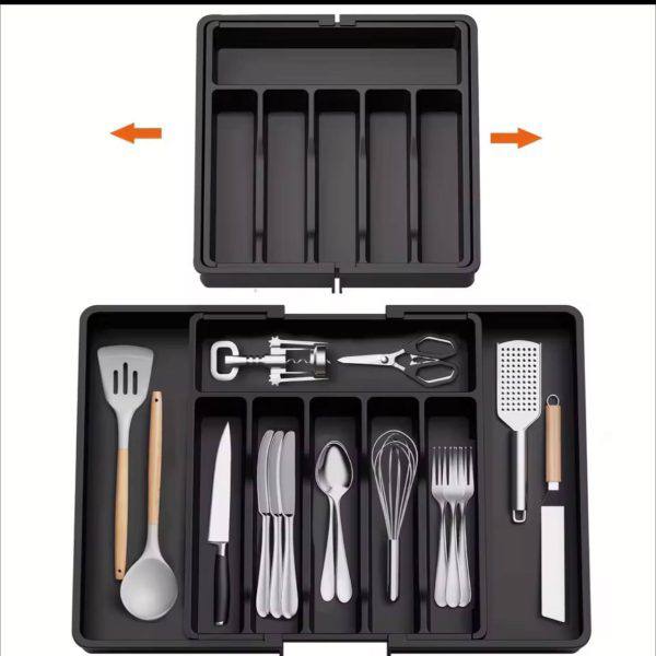 Expandable Plastic Cutlery Drawer Organizer