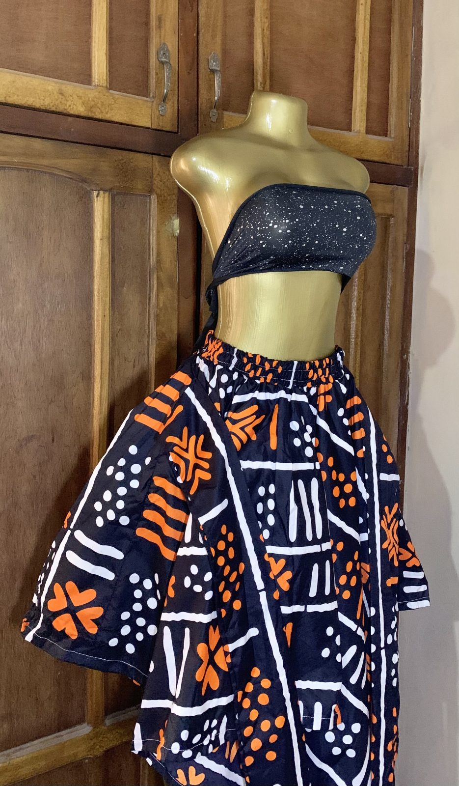 Orange, black