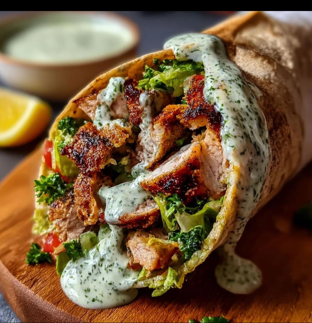 Chicken and beef shawarma with two hot dog