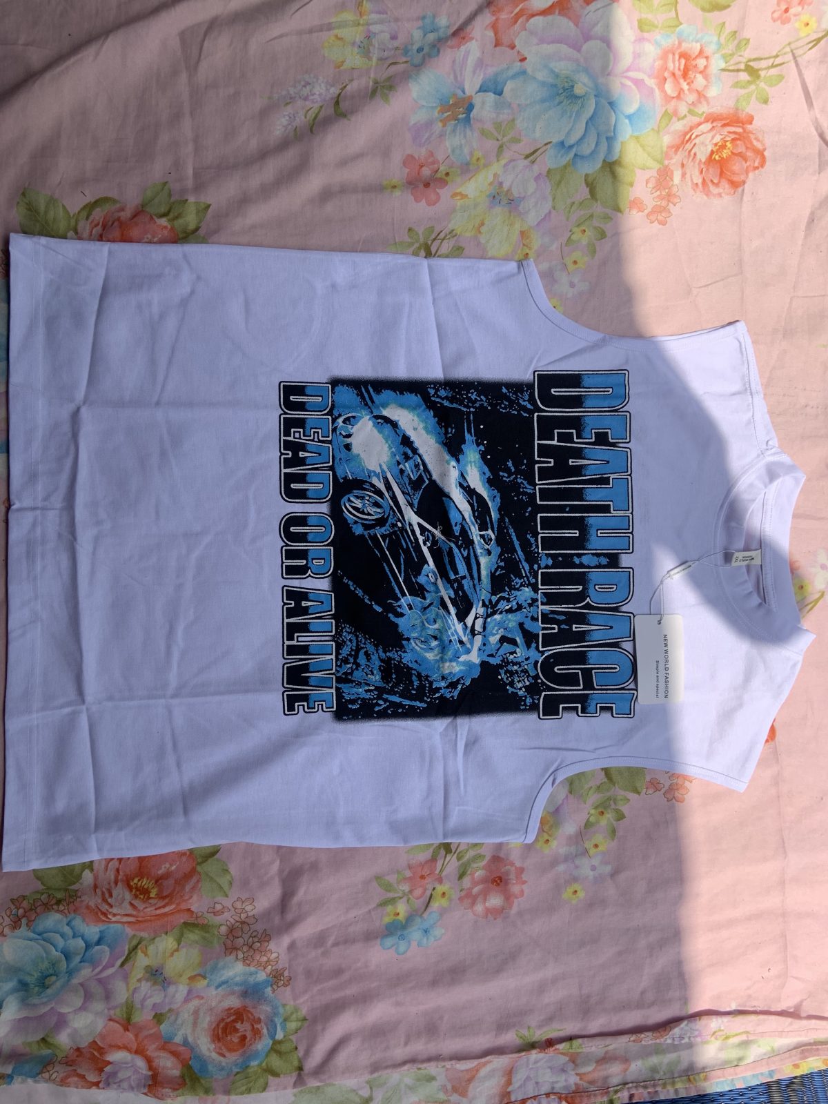 Armless white Tee